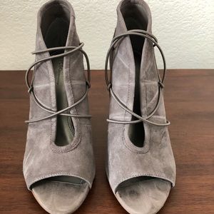 BCBGeneration Gray Suede Heels